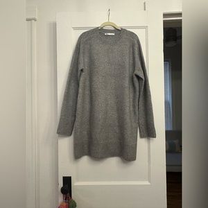 NWOT Zara Soft Knit Mini Dress Gray XL